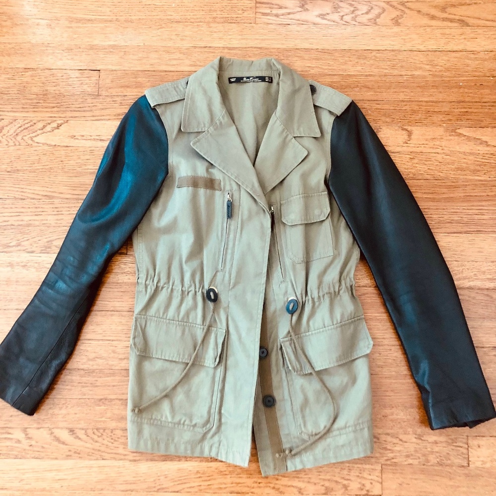 Army Inspired Zara Leather Jacket
